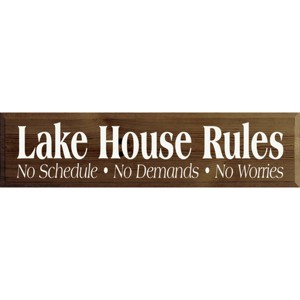 Slickblue Lake Life Wall Decor – Rustic Lake House Rules Wood Sign – Cottage Vibe Wall Accent 9x36, 10 Color Options - 1 of 3