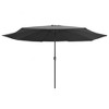 vidaXL Garden Parasol Anthracite Polyester, Metal Large Tiltable - 2 of 2