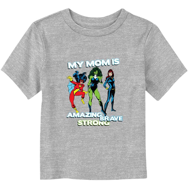 Marvel Moms Are Everyday Heroes  T-Shirt - Athletic Heather - 3T, 1 of 4