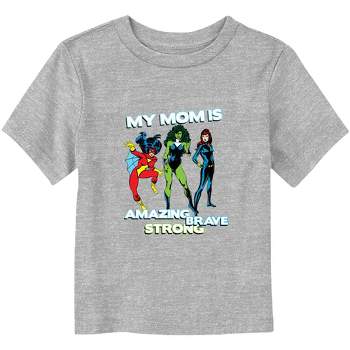 Marvel Moms Are Everyday Heroes  T-Shirt - Athletic Heather - 3T