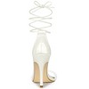 Allegra K Women's Opened Toe Clear Strap Stiletto Heel Lace Up Sandals - 3 of 4