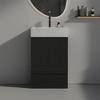 Racxily Gada-20F-312 Gada 20" Striped Matt Black Bathroom Vanity WITHOUT Sink, Freestanding Bathroom Cabinet for Modern Bathroom, KD - 2 of 4