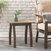 TUYOHW Acacia Wood Patio End Table,19x15x19 inch Weather-Resistant Patio Side Table for Backyard,Pool,indoor Companion,Rectangle - 2 of 4