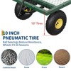 Garden Cart on Wheels, 900 LBS Heavy Duty Steel Garden Wagon with Removable Mesh Sides to Convert into Flatbed, for Lawn Farm Yard - 3 of 4