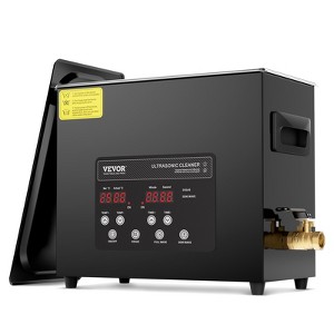 VEVOR 6L Ultra Sonic Cleaner, 180W Digital Ultrasonic Cleaning Machine with Gentle Mode & Upgraded Degassing, 40kHz Ultrasound Cleaner,  Black - 1 of 4