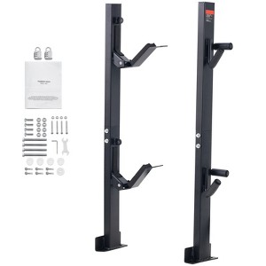 VEVOR Trimmer Rack, 2 Place Weeder Trimmer Rack, Trim Holder Trailer Rack Carrier with Zinc Alloy Password Lock, Black - 1 of 4