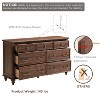 Farmhouse 7 Drawers Dresser for Bedroom with 4 Solid Wood Feet & Column Decor & Metal Slide, Storage Dressers for Bedroom - 4 of 4