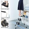Folding step ladder,steel ladder with wide anti slip pedals,lightweight,with handles,versatile for home and office use - 3 of 4
