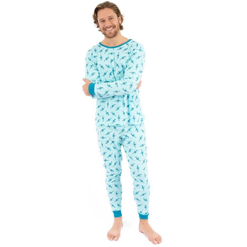 Leveret Mens Two Piece Cotton Pajamas, 2 of 4