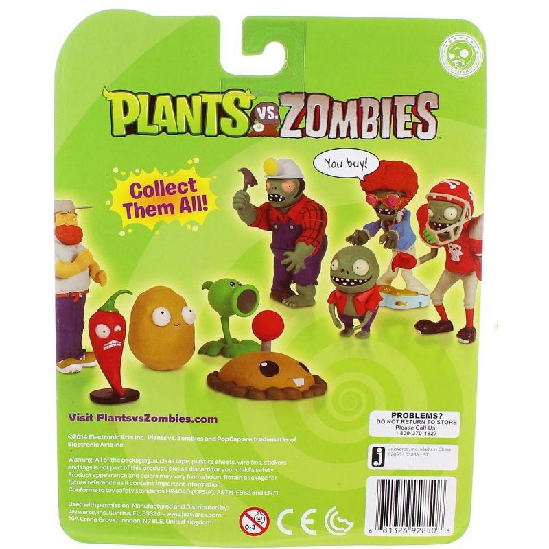 The Zoofy Group LLC Plants Vs Zombies 3" Figure 2-Pack: Cowboy Zombie & Chili Bean, 3 of 4