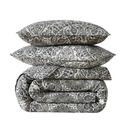 Ashanti Grey King Microfiber Quilt Set