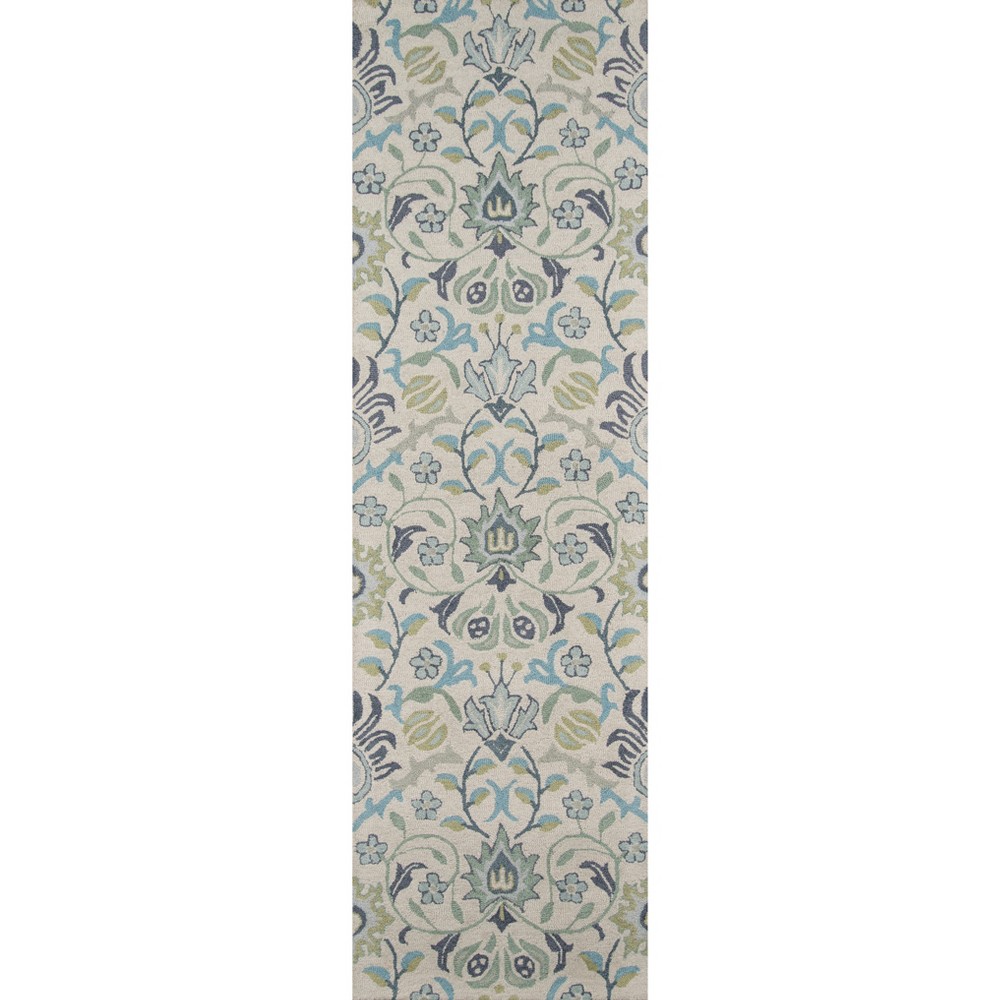 2'3inx8' Runner Ashlei Floral Rug Blue - Momeni