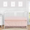 Sweet Jojo Designs Girl Baby Crib Bed Skirt Bohemian Collection Solid Blush Pink - 2 of 3