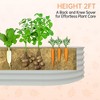 4x2x2ft & 6x3x2ft Galvanized Steel Raised Garden Bed, Heavy-Duty Oval Planter Box, Corrosion-Resistant Outdoor Gardening Kit - 3 of 4