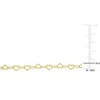EVERLY JEWELRY | Yellow Plated Sterling Silver 3mm Heart Link Necklace, 18-inch - 4 of 4
