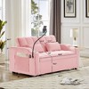 Kumasinova Foldable Futon Sofa Bed with USB & Phone Stand – Adjustable Back, Velvet Pull-Out Bed with 2 Pillows, Versatile Couch for Living Room - 3 of 4