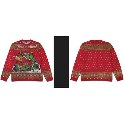 Men's Frog & Toad Graphic Sweater - Red