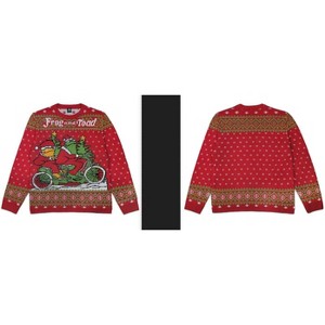 Men's Frog & Toad Graphic Sweater - Red - 1 of 1