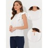 Allegra K Women's Ruffle Round Neck Cap Sleeve Tops - 2 of 4