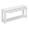 63" Retro Console Table Table with Storage Drawers and Bottom Shelf for Entryway Hallway 4M - ModernLuxe - 4 of 4