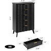 Fluted Dresser for Bedroom with 5 Deep Drawers, Tall Chest of Drawers, Curved Profile Design, Modern Wooden Dresser, for Living Room, Hallway - 2 of 4