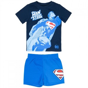 Kids Superman Man of Steel Shirt and Shorts 2-Piece Set - 1 of 4
