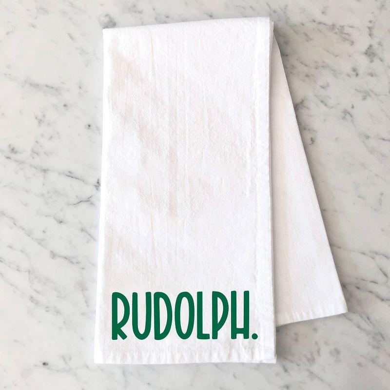 City Creek Prints Rudolph Bold Tea Towels - White, 1 of 3