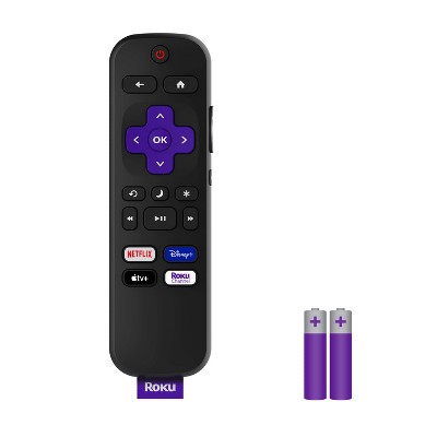 Black Universal Voice Control TV Remote with Pre-set Buttons