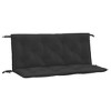 vidaXL Garden Bench Cushions 2pcs Black 47.2 in.x19.7 in.x2.8 in. Oxford Fabric - 2 of 4