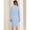 INSPIRE CHIC Women's Collarless Blazer and Formal Pencil Skirt Business Suit Set 2 Pcs - 3 of 4