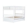 YOOCOZZ Full Over Full Rubber Wood Bunk Bed with Twin Size Trundle,Ladder and Guardrails,Convertible to 2 Full Size Beds - 2 of 4