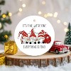 Lomsoe Gnome Christmas Ornament Ceramic 2-Side Printed, Gnome Gifts, Everything is Fine Ornament, Christmas Decorations for Trees Christmas Gift - 4 of 4