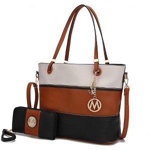 MKF Collection Vallie Color-Block Women’s Tote Bag with Wallet by Mia K - 1 of 4