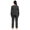 YafeMarte Women’s Super Soft Knit 2-Piece Long Sleeves Pajama Set with Contrast Design - 4 of 4