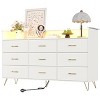 9 Drawer Dresser with RGB Lights & Charging Station, App-Controlled Music Sync LED - 2 of 4