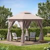 YARDGRACE Semi Permanent Patio Gazebo 8'x8' with Expansion Bolts,Outdoor Heavy Duty Shelter Party Tent with Double Roofs - 3 of 4