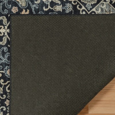 Tanis Anthrocite 8' x 10' Black Cream Polyester Washable Area Rug