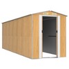 vidaXL Spacious Garden Shed - Light Brown, Galvanized Steel - Great for Outdoor Tools, Pool Essentials, and Gardening Equipment Storage - 3 of 4