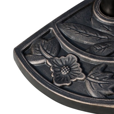 Bronze Half Round Decorative Metal Patio Umbrella Base