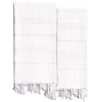 Set Of 2 Fun In Paradise Pestemal Beach/hand Towels Seafoam - Linum Home  Textiles : Target