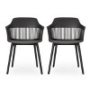 Set of 2 Dahlia Dining Chair, Black-Christopher Knight Home - 3 of 4