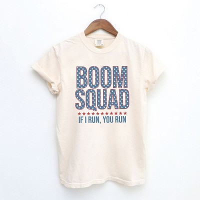 Simply Sage Market Women's Boom Squad Varsity Stars Short Sleeve Garment Dyed Tee
