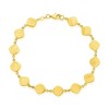 Classic Gold 14K Yellow Gold, Double-Sided Shiny & Diamond-cut Square-Shaped Bracelet - Gold - 7.25 Inch - 2 of 3