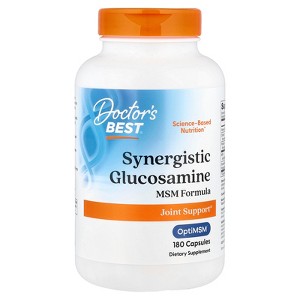 Doctor's Best Synergistic Glucosamine MSM Formula with OptiMSM®, 180 Capsules - 1 of 4