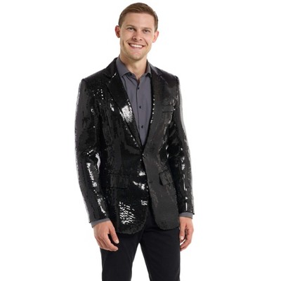 Christmas Blazer Men Suitmeister Men's Sequins Party Blazer For