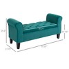 NicBex Storage Ottoman Bench for Bedroom,Velvet Modern Storage Bench with Rolled Armrests,Ottoman for Living Room,Bedroom,Entryway - 3 of 4