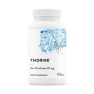 THORNE Zinc Picolinate 30 mg - Well-Absorbed Zinc Supplement for Growth and Immune Function* - 60 Capsules - 1 of 4