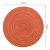 REGALWOVEN Farmhouse Thick Rattan Washable Kitchen Placemats 6 Pcs - 3 of 4