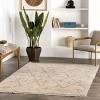 Nuloom Chantal Geometric 5x8 Wool Indoor Area Rug for Living Room Bedroom Dining Room Kitchen, Beige/Ivory - 2 of 4