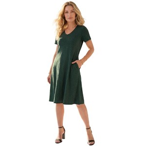 emerald green swing dress Stay Close Emerald Green Swing Dress, Medium - The Mint Julep Boutique